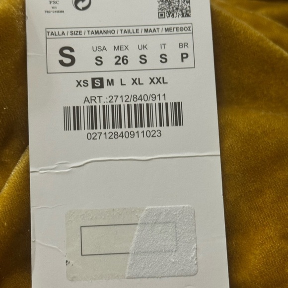Zara Yellow Gold Maxi Slip Dress with Slit - Picture 4 of 6